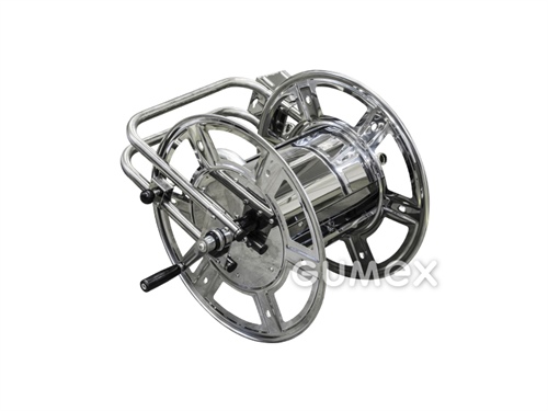 Nástenný navijak, 1/2 "- 80m, 3/4" - 50m, 5/8 "- 60m, nerezová oceľ